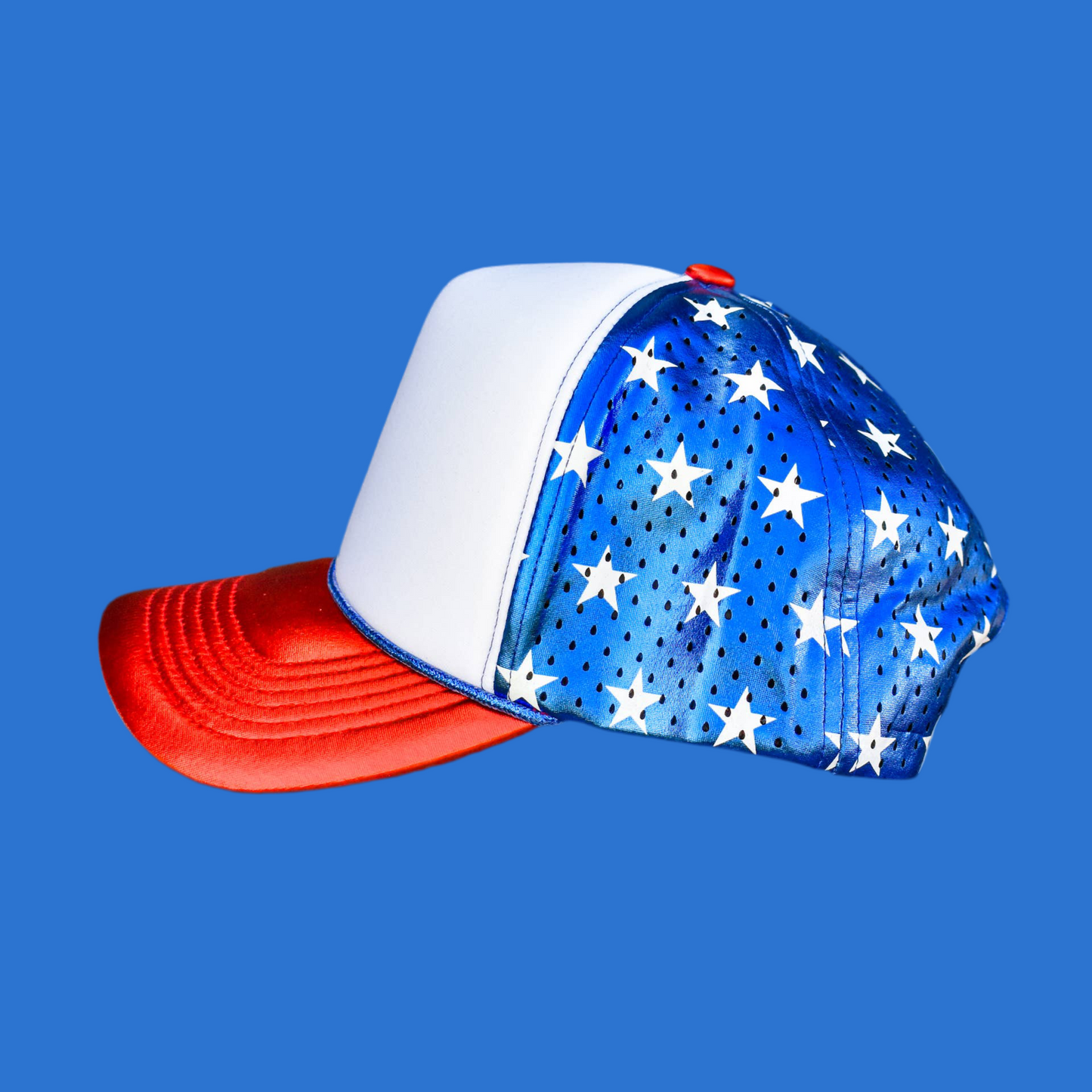 Magna Pony Patriotic Metallic Laser Cut Back Cap