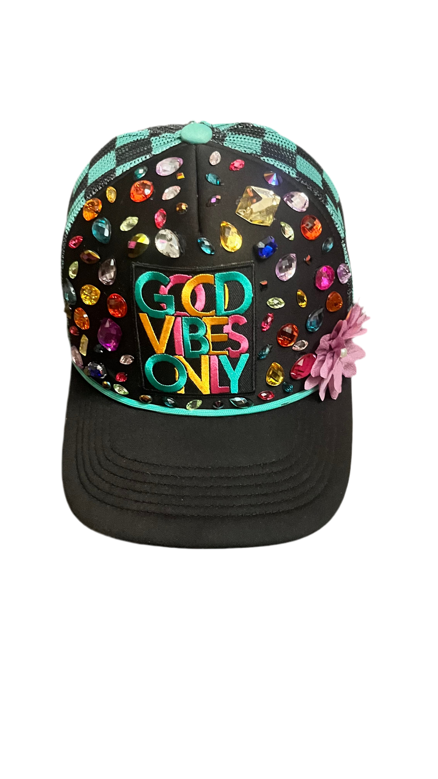 Good Vibes Checkered Cap