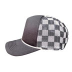 Checkered Mesh Back Cap: Black/ White