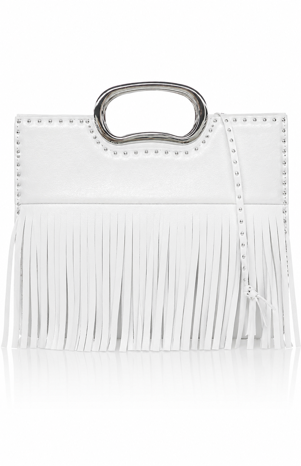 Leather Fringe Clutch